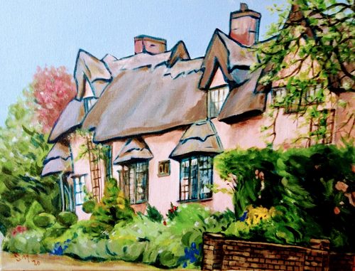Acrylic, Suffolk Pink.